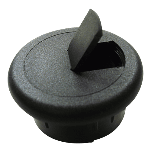 6620 1-3/4" 2-Piece Cable Grommet in Black color with round shape
