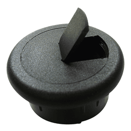 6620 1-3/4" 2-Piece Cable Grommet in Black color with round shape