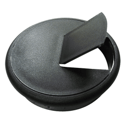 Black 3-1/4" 2-Piece Cable Grommet with Pivot Hinge Hole for Wire