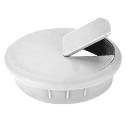 Gray 2-Piece Cable Grommet for Wire Management