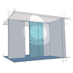 Quick door hanging with pre-mounted hardware and easy-turn cam vertical adjustment