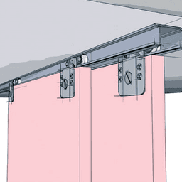 Top Line Grant 6064 sliding door hardware set with ball-bearing wheels for smooth, quiet performance.