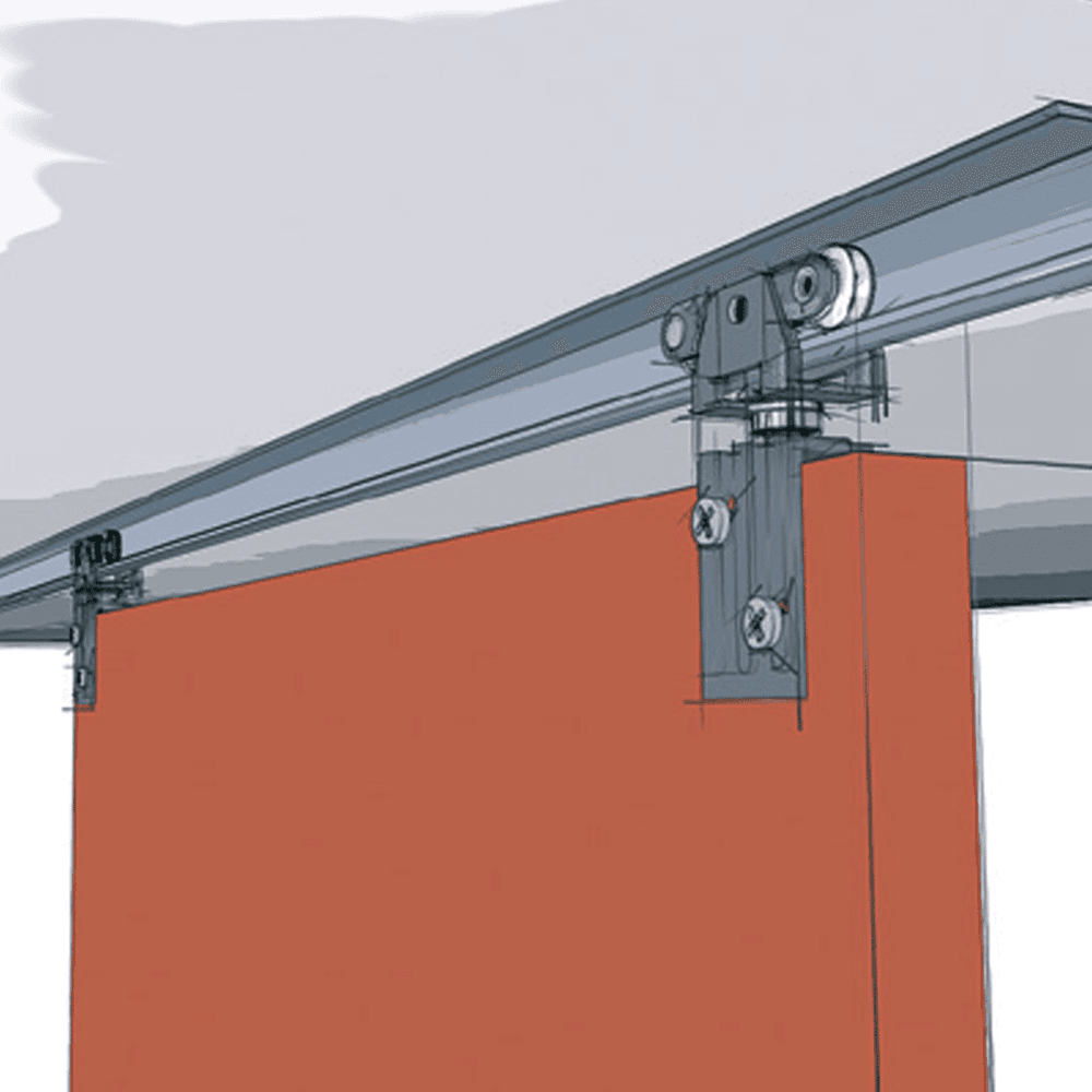 Top Line Grant 71-034 Single Door Hardware Set - Medium Duty Commercial and Residential Sliding Door Hardware Series