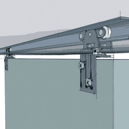 Top Line Grant 71-138 Single Door Hardware Set - Precision ball-bearing wheels for smooth operation