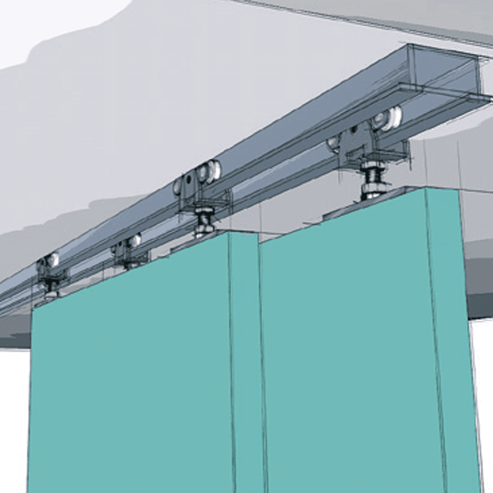 Pivoting rocker arms ensure track-carrier contact for smooth operation
