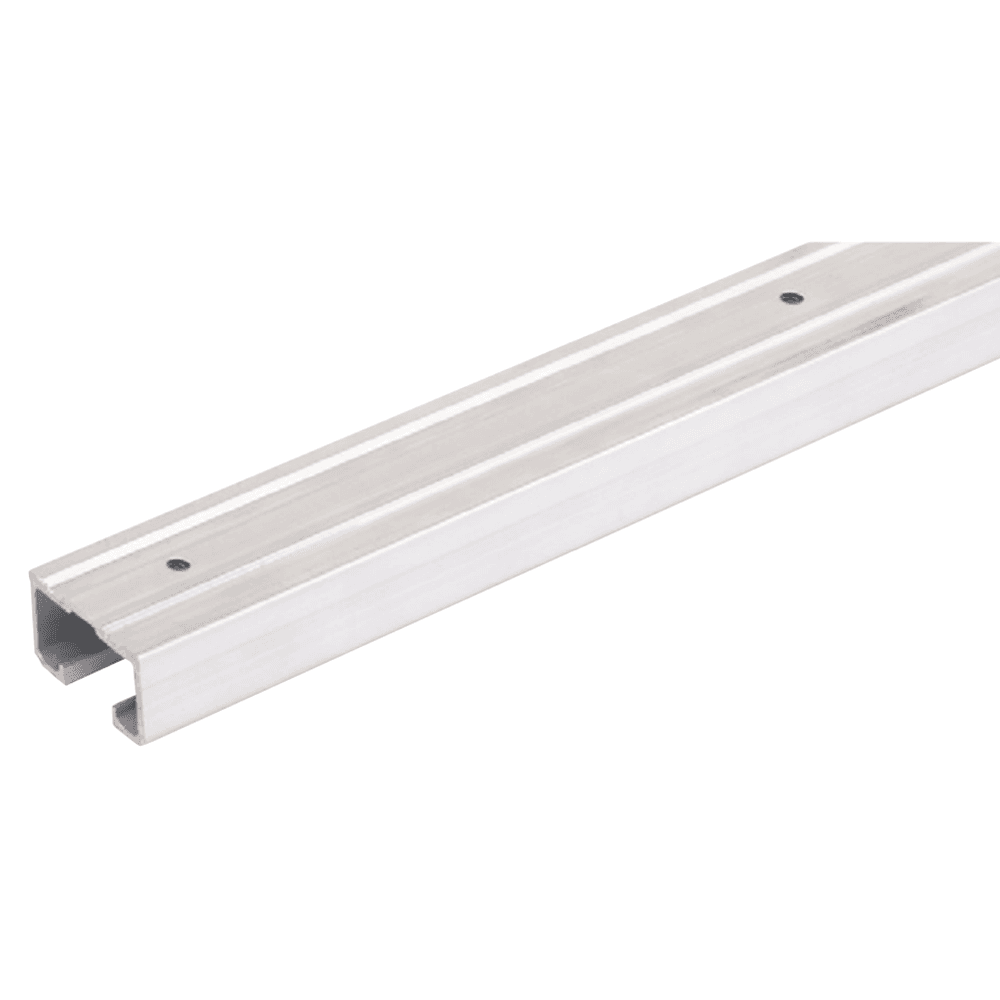 Hettich America 6'''' Door Single Track 50E, Mill Finish Aluminum Extruded Track with Holes