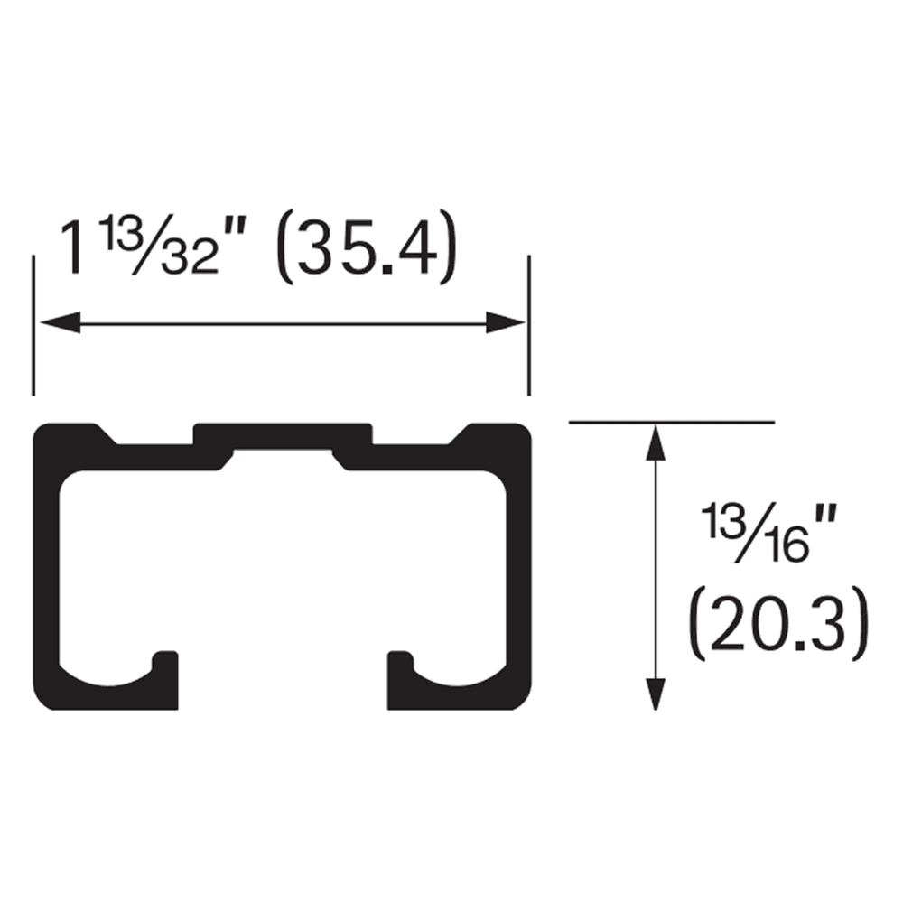 Shop Hettich America 50E Single Track Aluminum Extruded with Pre-Drilled Holes (Screws not included)