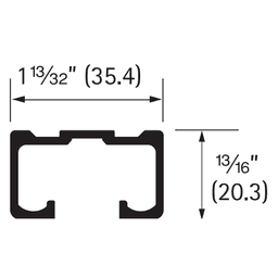 Shop Hettich America 50E Single Track Aluminum Extruded with Pre-Drilled Holes (Screws not included)
