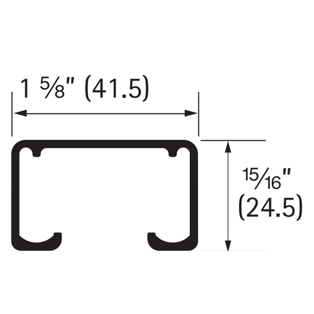 Hettich America 8'''' Door Single Track 150E Mill Finish Product Image