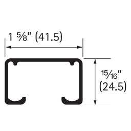 Hettich America 8'''' Door Single Track 150E Mill Finish Product Image