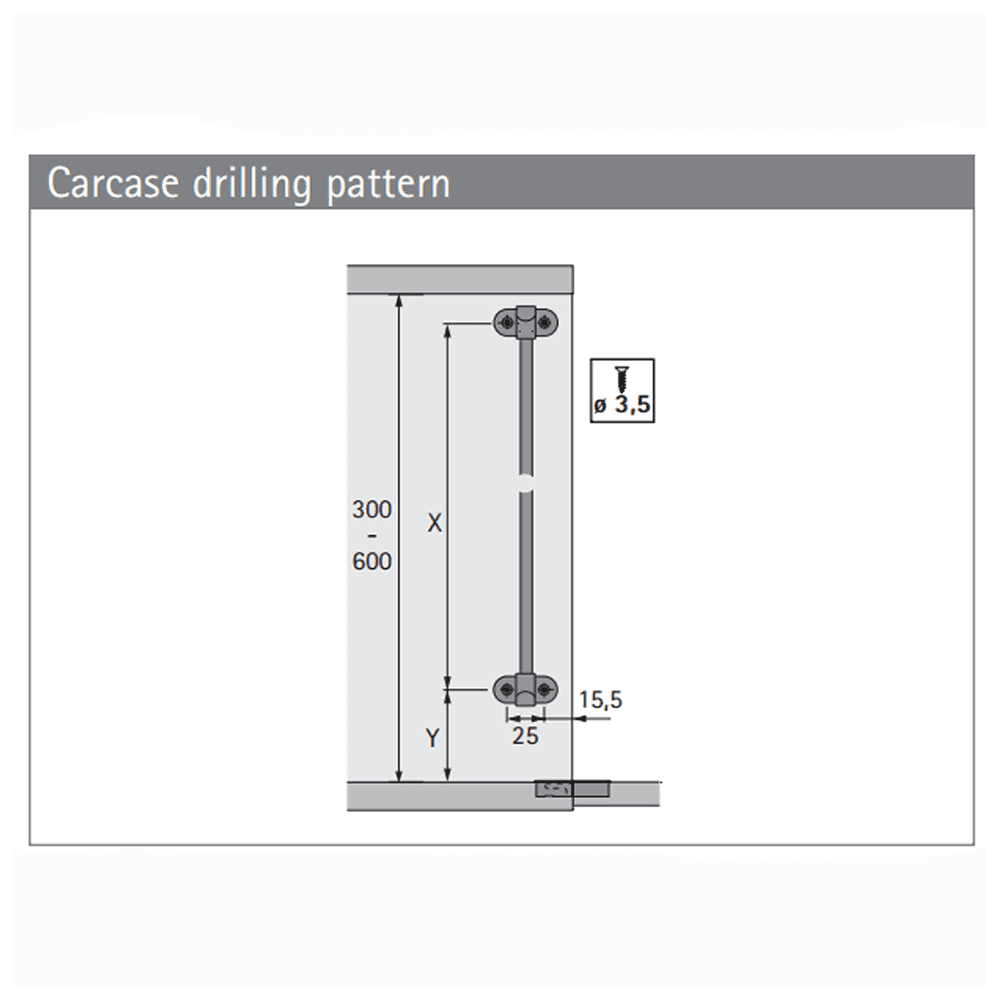 Klassik D 322mm Flap Stay with L258 D Support, Nickel-Plated - Alt Image 3