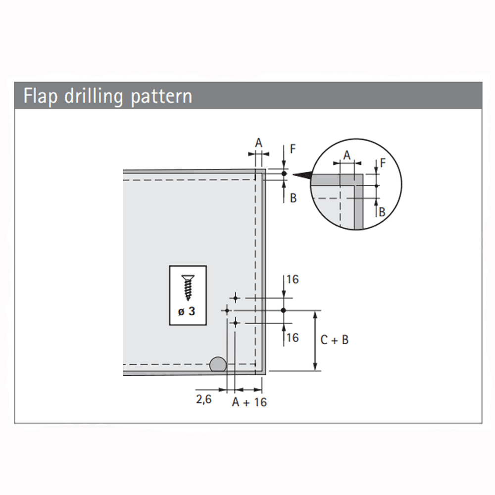 Klassik D 322mm Flap Stay with L258 D Support, Nickel-Plated - Alt Image 4