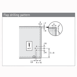 Klassik D 322mm Flap Stay with L258 D Support, Nickel-Plated - Alt Image 4