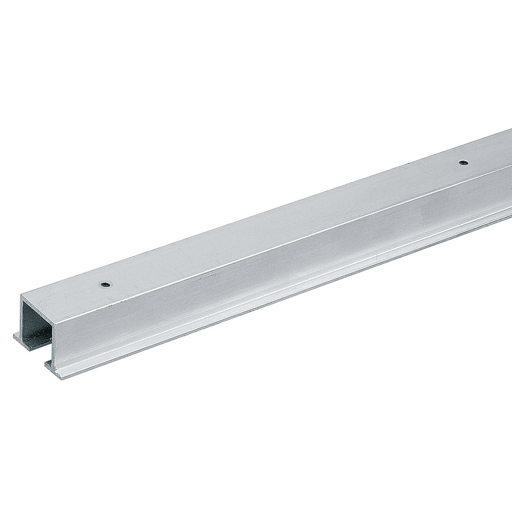 Aluminum extruded double track for sliding doors