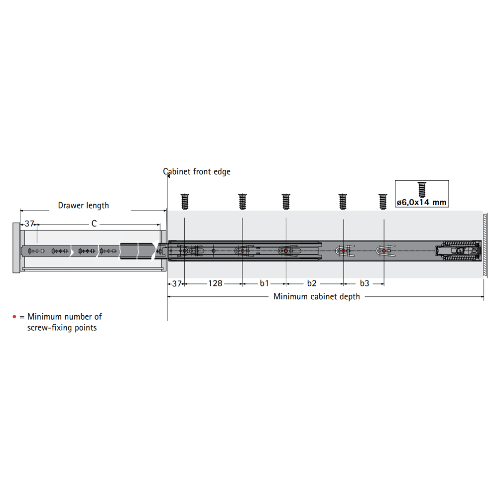 Precision Full Extension Ball Bearing Drawer Slide
