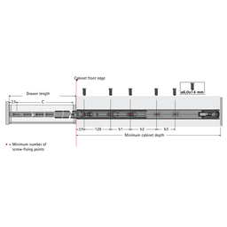 Precision Full Extension Ball Bearing Drawer Slide