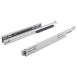 250mm Quadro V6 Left-Hand Undermount Drawer Slide for 5/8 Material, 30kg Capacity, Full Extension, Silent System Soft Closing - Alt Image 1