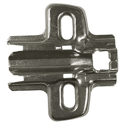 Cross Mounting Plate with Height Adjustment, Nickel-Plated, Screw-On, 3mm - Alt Image 1