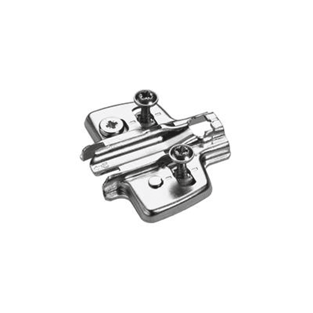 Sensys Cam Adjustment Face Frame Cross Mounting Plate, Nickel-Plated, Dowelled, 5mm - Alt Image 1