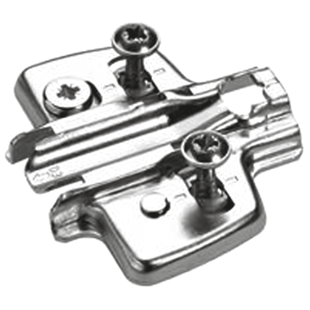 Sensys Cam Adjustment Face Frame Cross Mounting Plate, Nickel-Plated, Dowelled, 5mm - Main Image