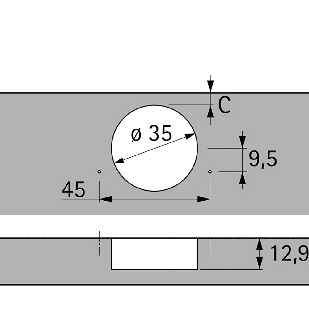 9088024 Sensys 8639i W45 95&#730; Opening Hinge with Integrated Silent System, Self Closing, Overlay, Nickel-Plated, Screw-On - Alt Image 2