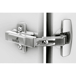 Intermat 9930 50&#730;/65&#730; Opening Hinge for Corner Cabinet Folding Door, 45mm Bore Pattern, Overlay, Nickel-Plated, Screw-On - Main Image