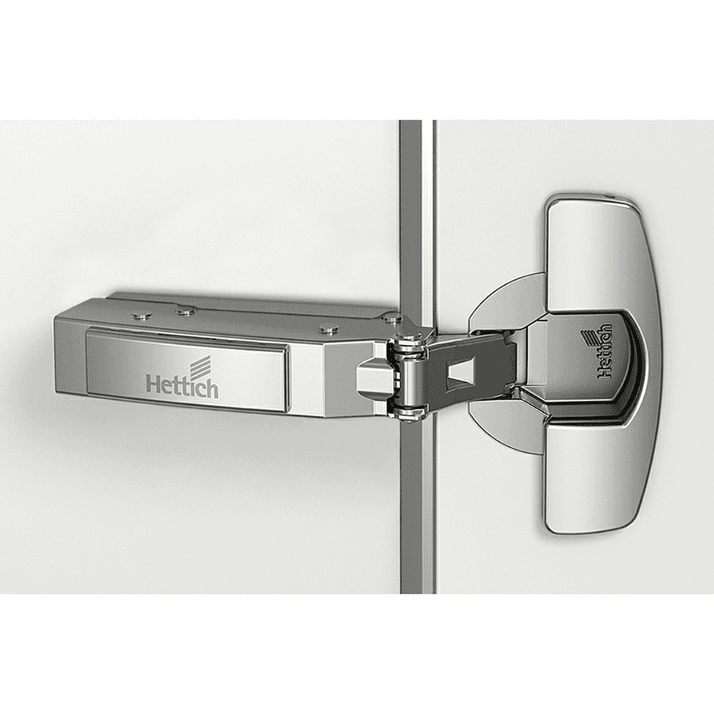 Sensys 8646i 110&#730; Opening Thin Door Hinge, 45mm Bore Pattern, Self-Closing, Overlay, Nickel-Plated, Screw-On - Main Image