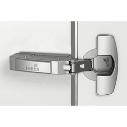 Sensys 8646i 110&#730; Opening Thin Door Hinge, 45mm Bore Pattern, Self-Closing, Overlay, Nickel-Plated, Dowelled - Main Image