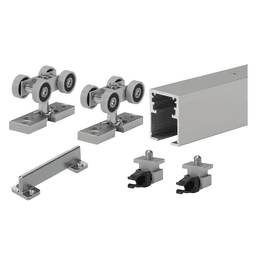Hettich America 10'' Grant TopLine Heavy-Duty Straight Sliding Door System Runner Profile
