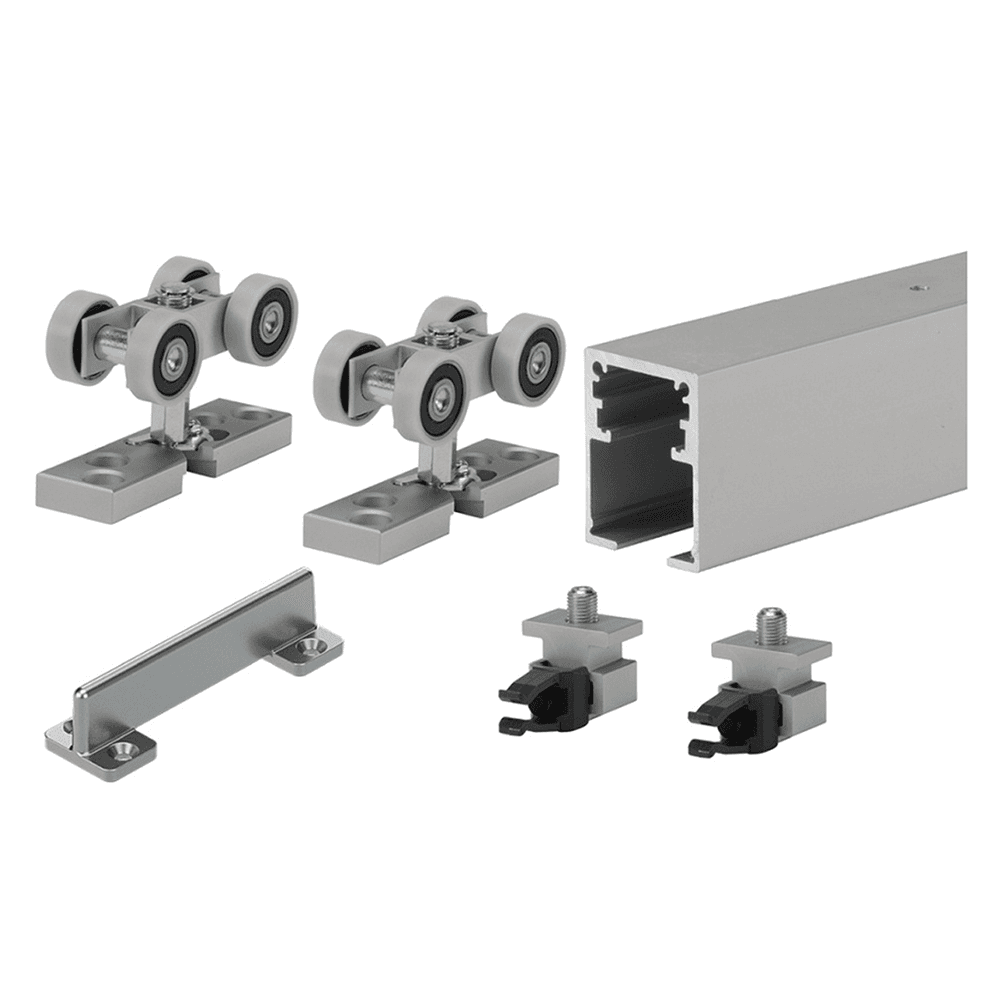 Hettich America 12'' Grant TopLine Heavy-Duty Straight Sliding Door System Runner Profile