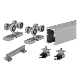 Hettich America 12'' Grant TopLine Heavy-Duty Straight Sliding Door System Runner Profile