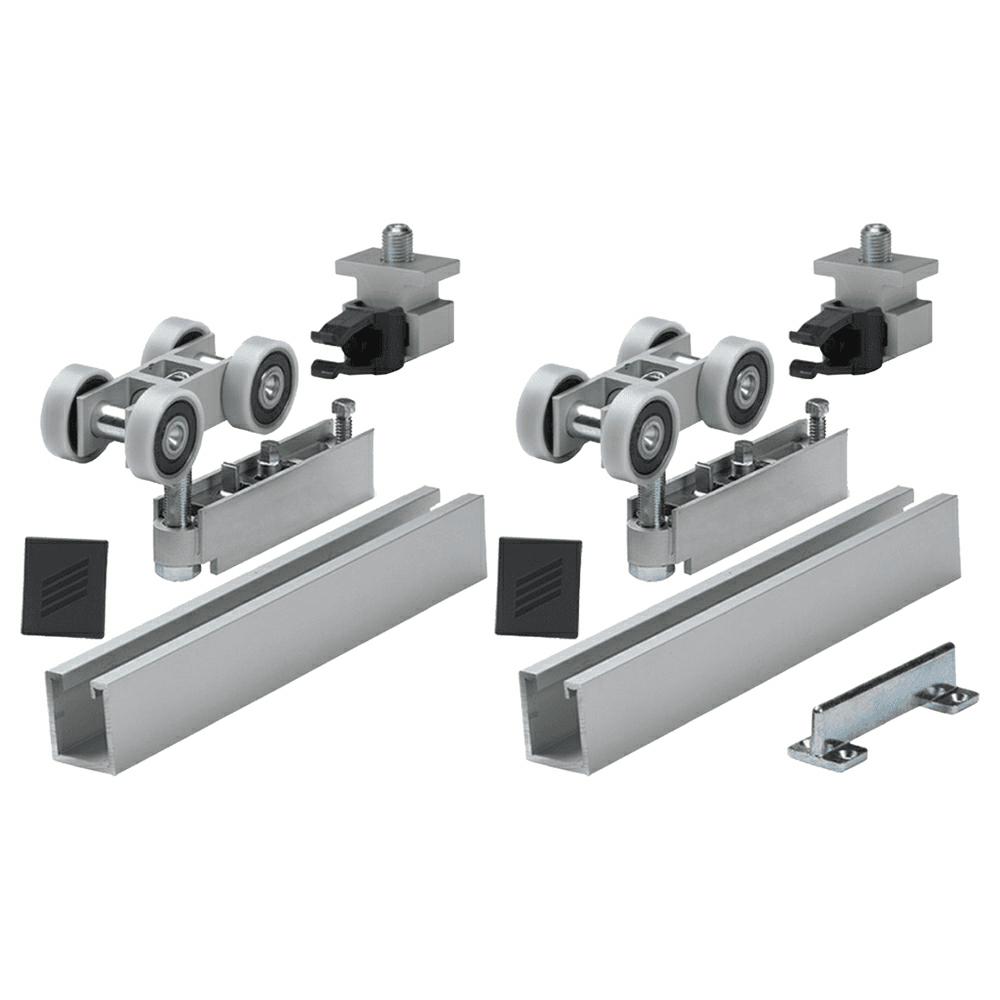 Grant TopLine Low Profile Heavy-Duty Hardware Set in Anodized Finish for Door Applications