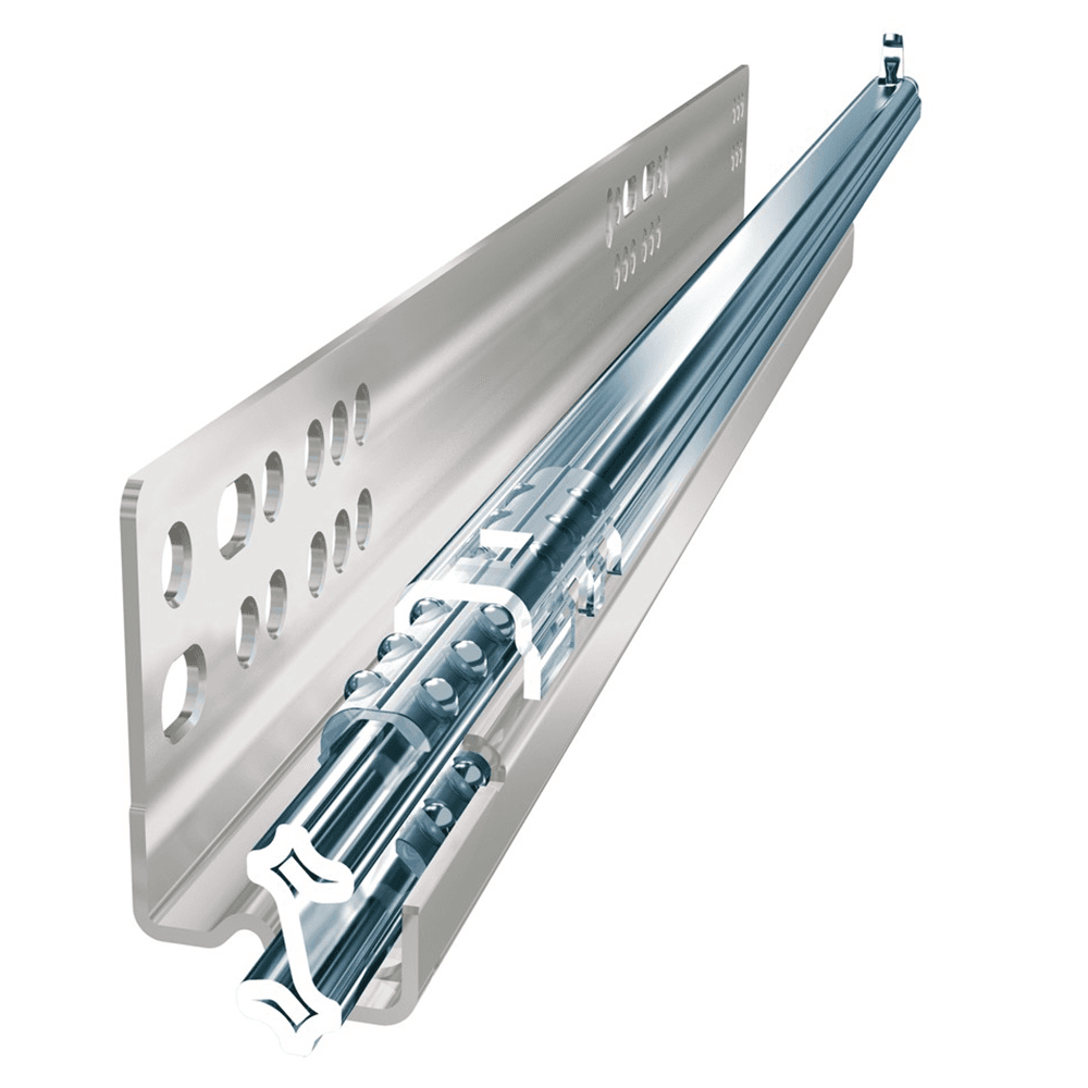 18" Quadro IW21 4D Undermount Drawer Slide for 5/8" Material, 100lb Capacity Full Extension with Silent System Soft-Closing - Alt Image 1