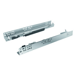 24" Quadro 2D V6 IW21 Undermount Drawer Slide for Faceframe/Frameless Application, 90lb Capacity Full Extension with Silent System with Push-to-Open (5/Box) Main - Image