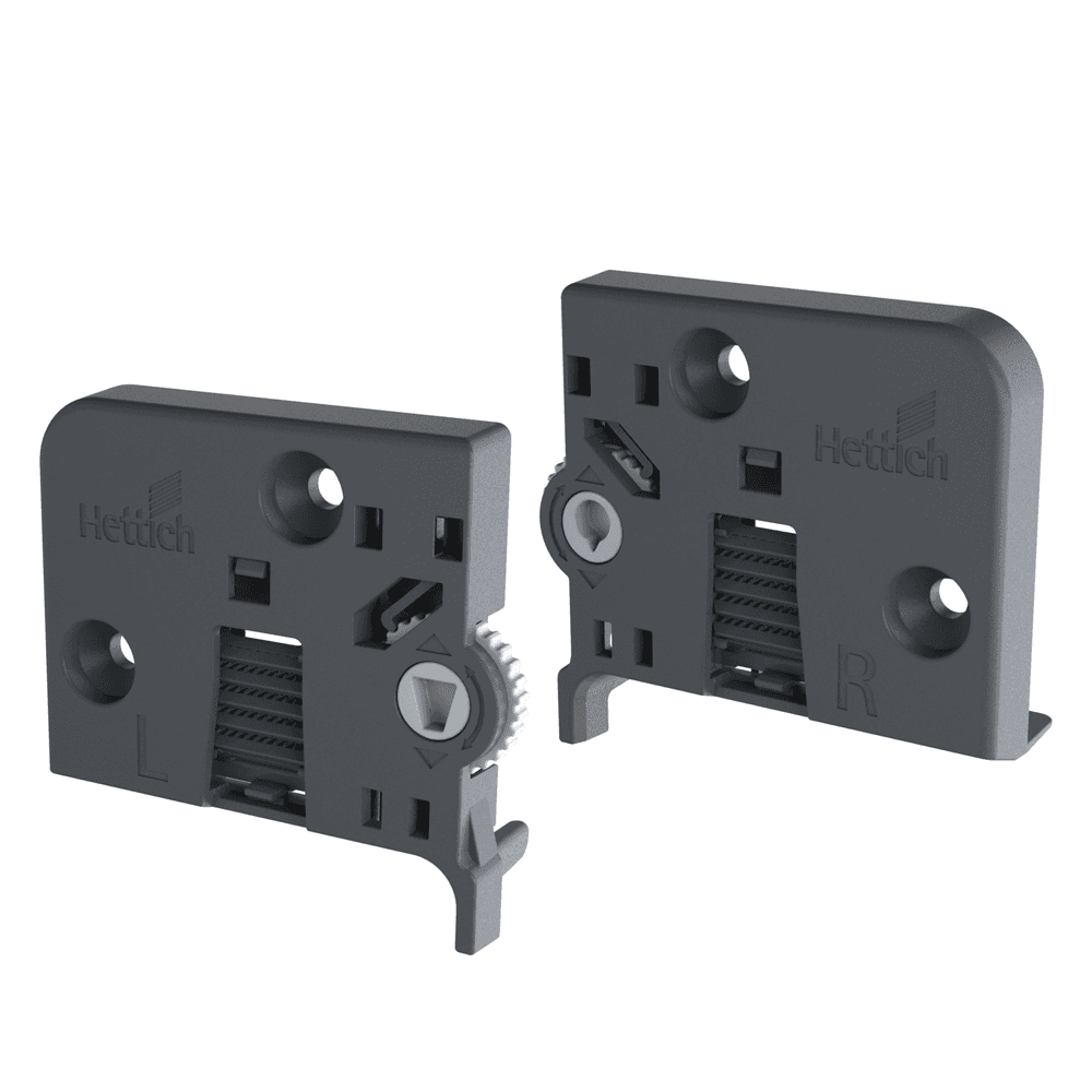 Hettich America Quadro 4D Locking Device Set - Tool-less Height & Side Adjustment