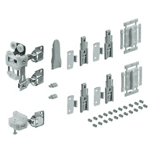 Hettich America 600mm Right-Hand WingLine L Set for 25Kg Maximum Door Wing: Set of Fittings with Running and Guide Components and Door Dampers