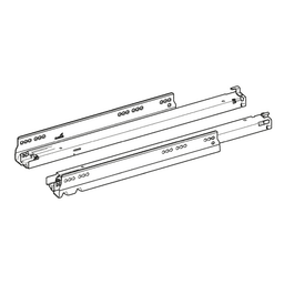 Actro YOU Right Drawer Slide with 40kg Capacity, Full Extension, Soft-Closing, Galvanized Steel, 500mm - Alt Image 2