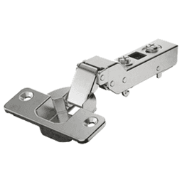 Veosys Stainless Steel 105° Opening Hinge, 45 x 9.5mm TB-Drilling Pattern, Soft-Closing, Half Overlay, Screw-On Main - Image
