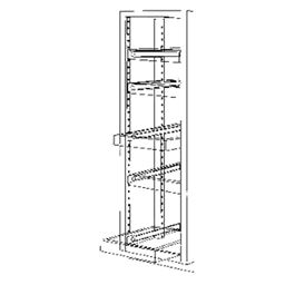 58" Pantry Cabinet Pilasters - Alt Image 1