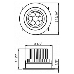Energy Efficient Hera Lighting Big6-2 LED Spot Light with 360˚ Swivel and 79" Connecting Cable