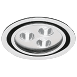 EH24 LED 3W Warm White Spot Light in Black for Displays and Showcases
