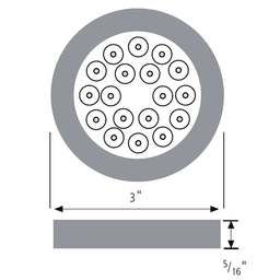 ER LED 1.2W Warm White Spot Light on Stainless Steel Surface