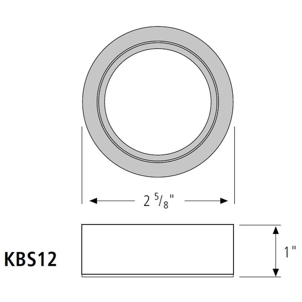 Hera Lighting KBS12 Halogen 20W Warm White Spot Light in Stainless Steel Finish (3/Set) - Front View