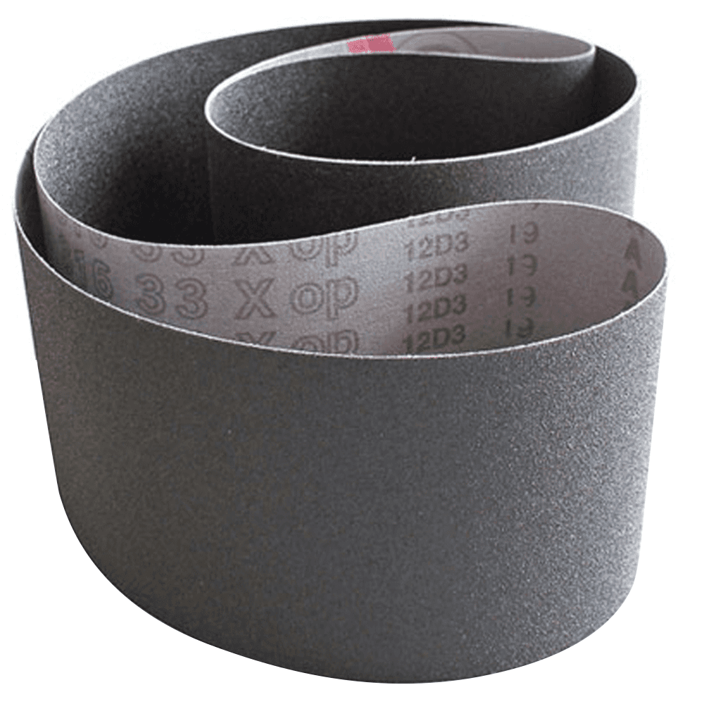Hermes Abrasives 4" x 132" 80 Grit Sanding Belt - Aluminum Oxide on X-Weight Cloth