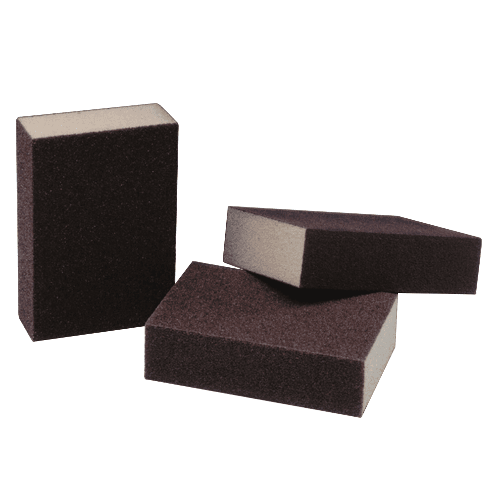 Hermes Abrasives 100 Grit Sanding Sponge - 4 Sided Sponge for Fine Sanding