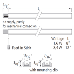 Stick2 LED Strip Light with 50,000 Hour Lamp Life and Integrated Connecting System