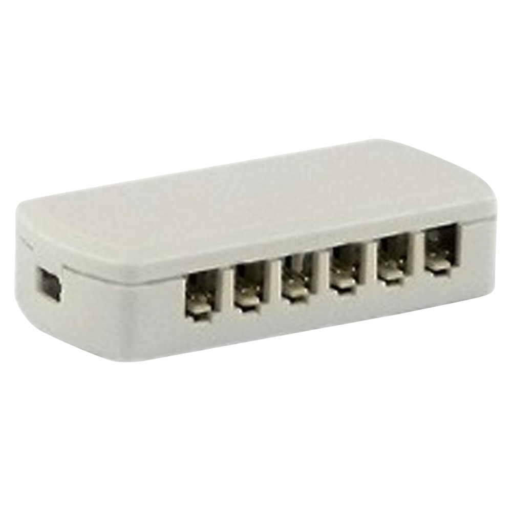 Stick2-LED Terminal Block with 6 Ports, White - Hera Lighting