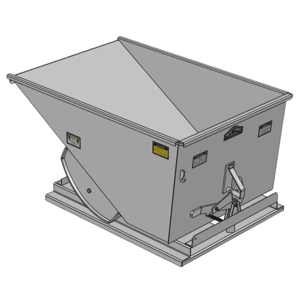 Iron Bull 1 Yard Self-Dumping Hopper Model 100J02QS Line Art