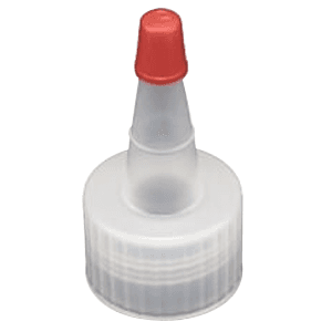 4 oz glue bottle lid spout with red sealer tip for controlled dispensing
