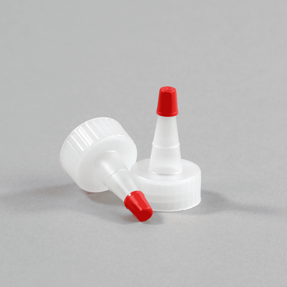 Yorker spout and red sealer tip for no leak resealing of liquid contents